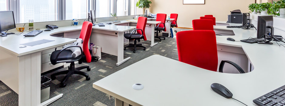 Office with desks and chairs